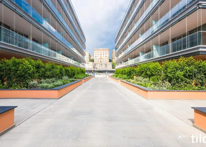 Waterfront Luxury 1br, Free Parking, Ac, Netflix & Wifi By Tilo Lux شقة جنوة